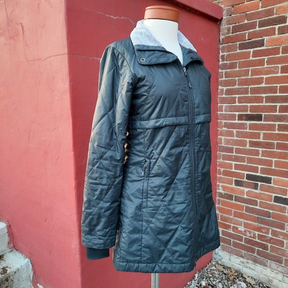 Columbia Omni-Heat Quilted Puffer Longline Plush Collar Full Zip Jacket Coat XS - Picture 4 of 10